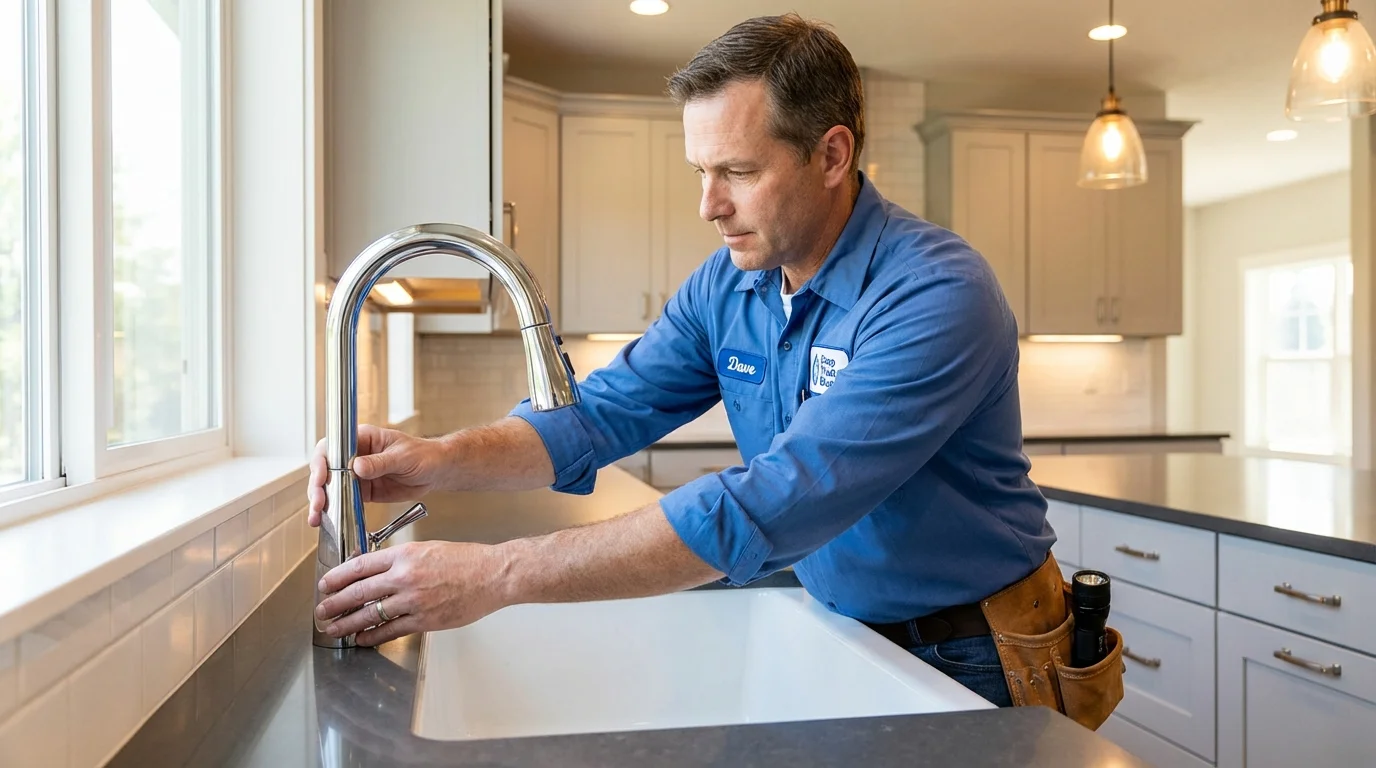 Kitchen faucet installation by Johns Plumbing LLC in Tuskegee