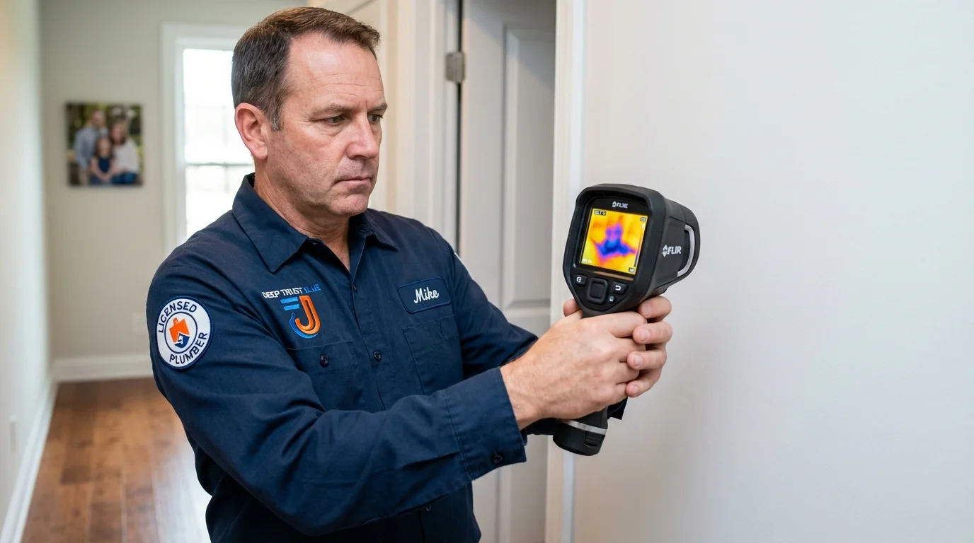 Thermal imaging leak detection by Johns Plumbing LLC in Tuskegee